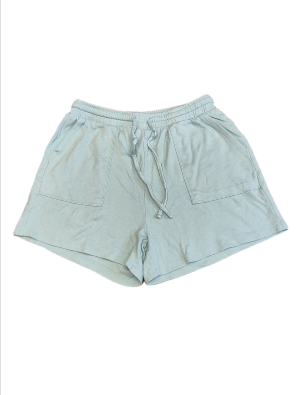 Zenana Mint Women's Drawstring Lounge Shorts Sz Large 3.5" Inseam - Picture 1 of 2